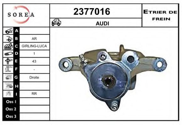 2377016 EAI Brake System Brake Caliper