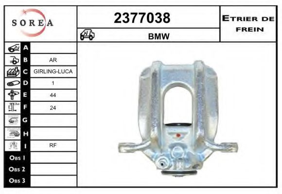 2377038 EAI Brake System Brake Caliper