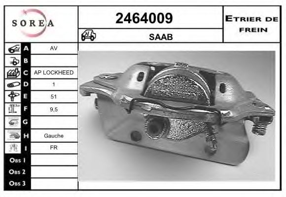 2464009 EAI Brake System Brake Caliper