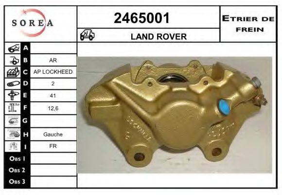 2465001 EAI Wheel Suspension Track Control Arm