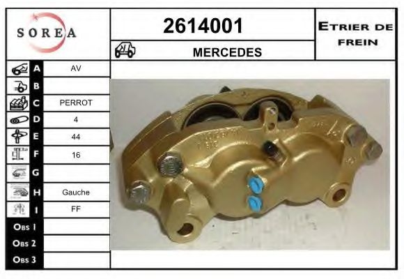 2614001 EAI Brake System Brake Caliper
