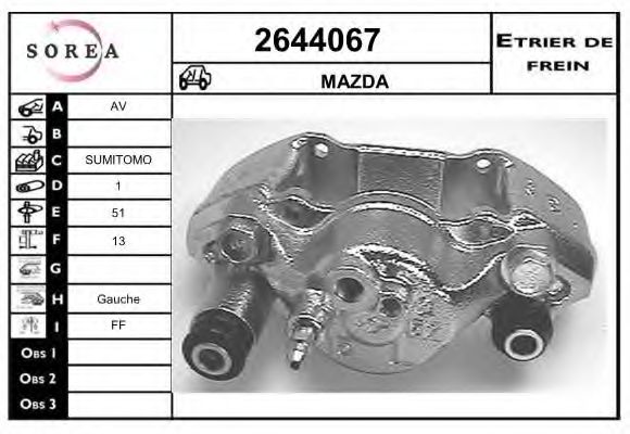 2644067 EAI Brake System Brake Caliper