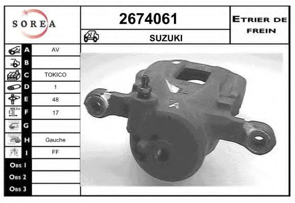 2674061 EAI Brake System Brake Caliper