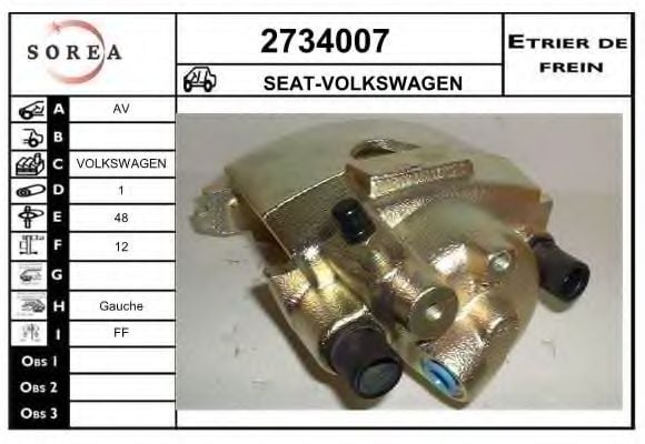 2734007 EAI Brake System Brake Caliper