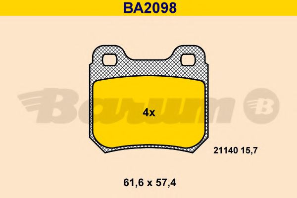 BA2098 BARUM Brake Pad Set, disc brake