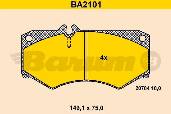 BA2101 BARUM Brake Pad Set, disc brake