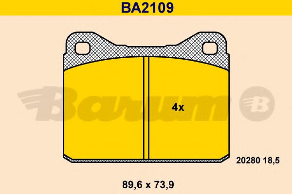 BA2109 BARUM Brake System Brake Pad Set, disc brake