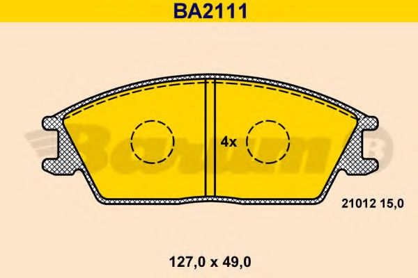 BA2111 BARUM Bremsanlage Bremsbelagsatz, Scheibenbremse