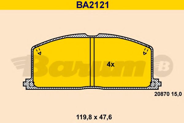 BA2121 BARUM Brake Pad Set, disc brake