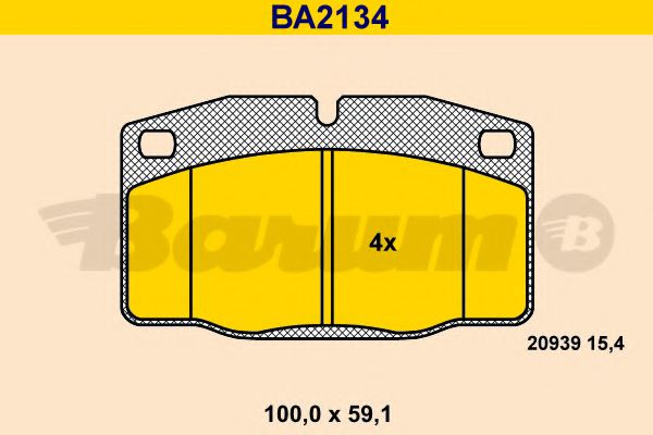 BA2134 BARUM Bremsanlage Bremsbelagsatz, Scheibenbremse