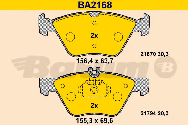 BA2168 BARUM Brake System Brake Pad Set, disc brake