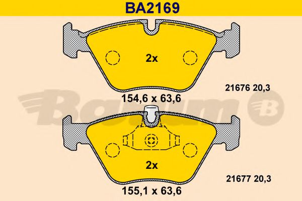 BA2169 BARUM Тормозная система Комплект тормозных колодок, дисковый тормоз