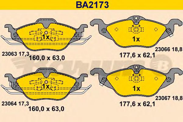 BA2173 BARUM Brake Pad Set, disc brake
