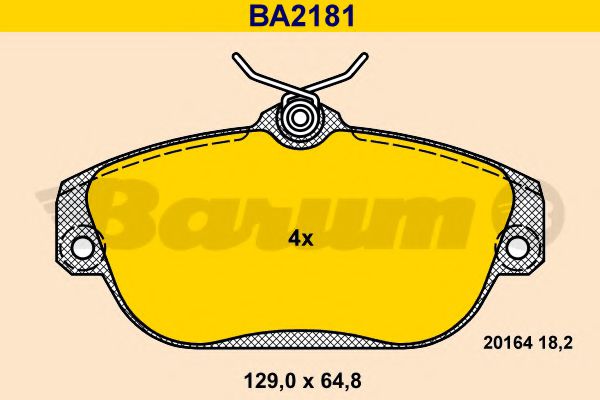 BA2181 BARUM Тормозная система Комплект тормозных колодок, дисковый тормоз