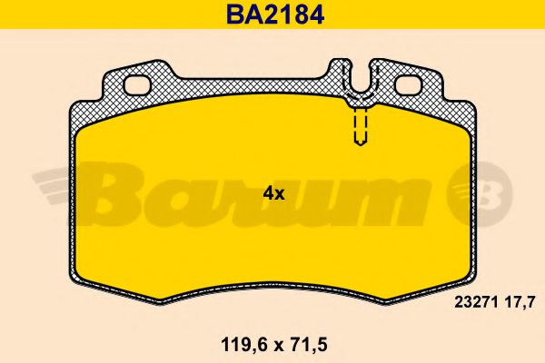 BA2184 BARUM Brake System Brake Pad Set, disc brake