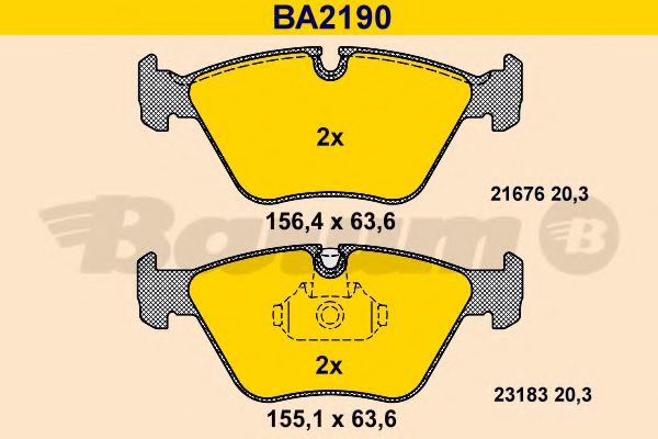 BA2190 BARUM Brake Pad Set, disc brake