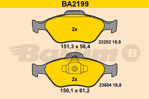 BA2199 BARUM Bremsanlage Bremsbelagsatz, Scheibenbremse