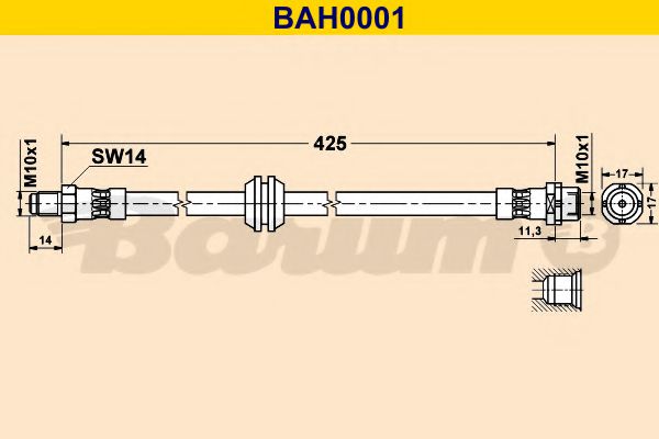 BAH0001 BARUM Bremsanlage Bremsschlauch
