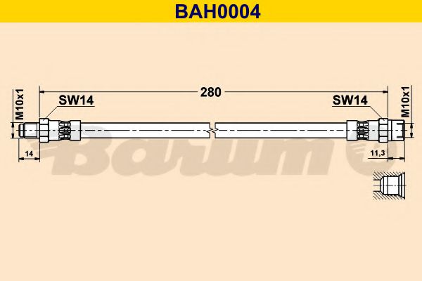 BAH0004 BARUM Тормозная система Тормозной шланг