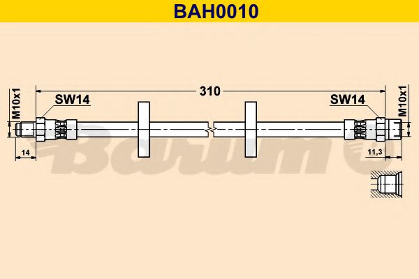 BAH0010 BARUM Brake System Brake Hose