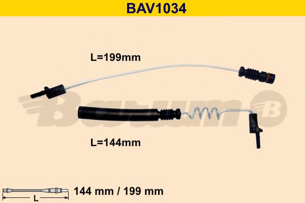 BAV1034 BARUM Тормозная система Сигнализатор, износ тормозных колодок