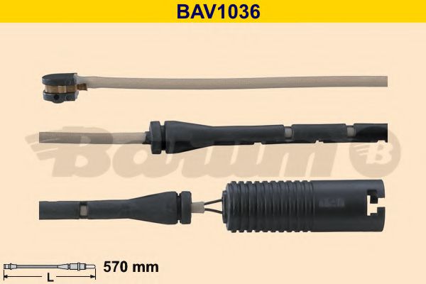 BAV1036 BARUM Warning Contact, brake pad wear