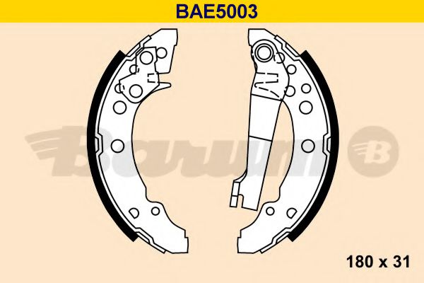 BAE5003 BARUM Brake System Brake Shoe Set