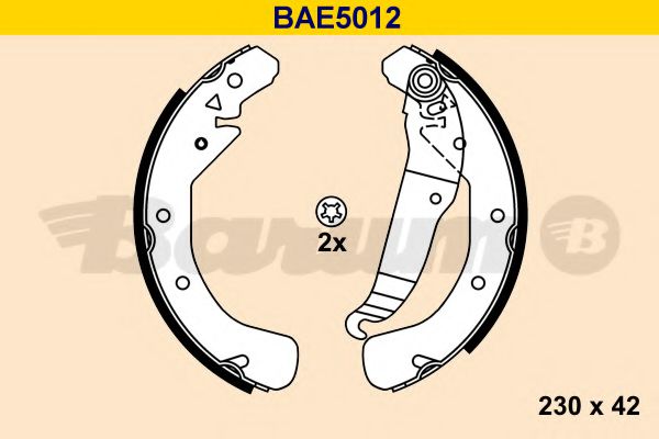 BAE5012 BARUM Brake Shoe Set