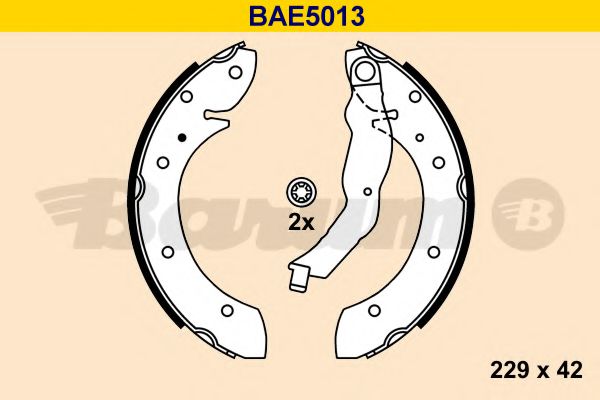 BAE5013 BARUM Brake System Brake Shoe Set