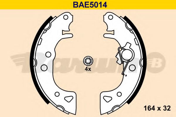 BAE5014 BARUM Тормозная система Комплект тормозных колодок