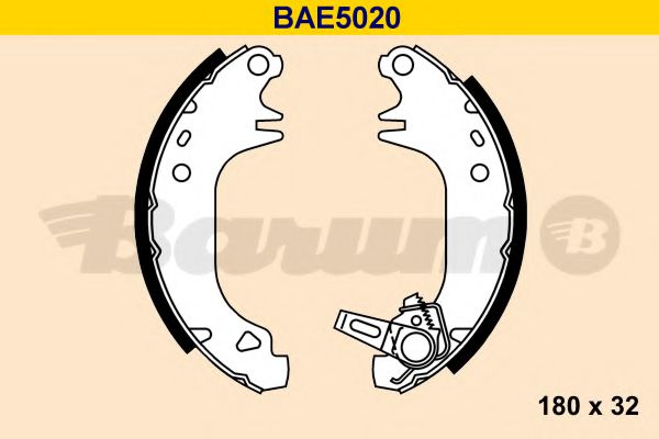 BAE5020 BARUM Brake System Brake Shoe Set