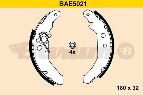 BAE5021 BARUM Brake Shoe Set