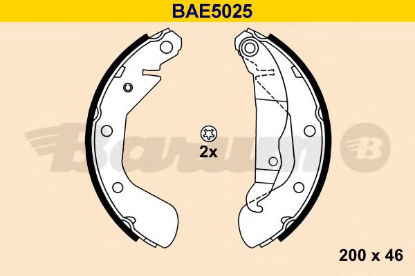 BAE5025 BARUM Brake System Brake Shoe Set