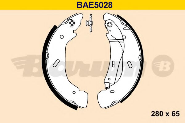 BAE5028 BARUM Brake Shoe Set