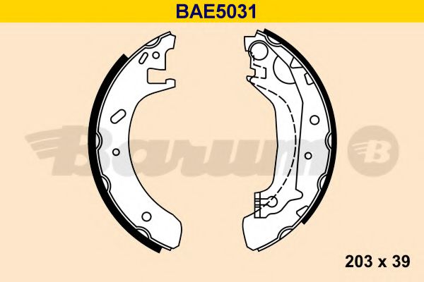 BAE5031 BARUM Brake System Brake Shoe Set