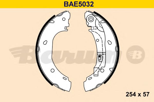 BAE5032 BARUM Brake System Brake Shoe Set