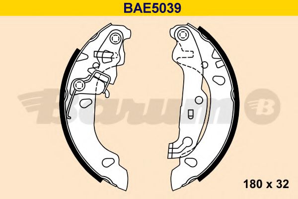 BAE5039 BARUM Brake System Brake Shoe Set