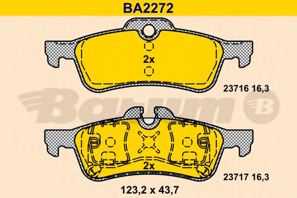 BA2272 BARUM Brake Pad Set, disc brake
