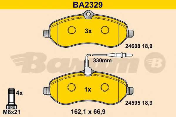 BA2329 BARUM Brake System Brake Pad Set, disc brake