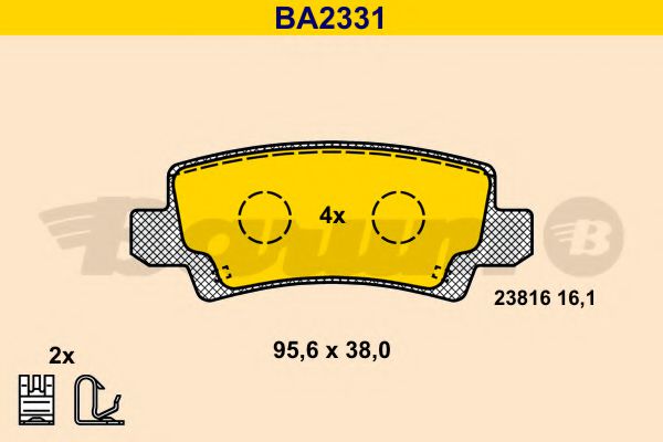 BA2331 BARUM Brake Pad Set, disc brake