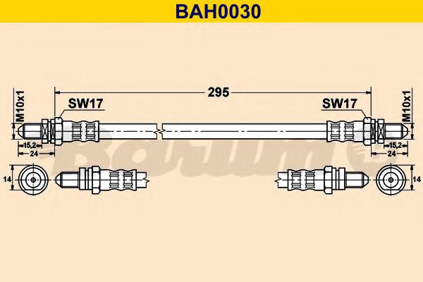 BAH0030 BARUM Brake System Brake Hose