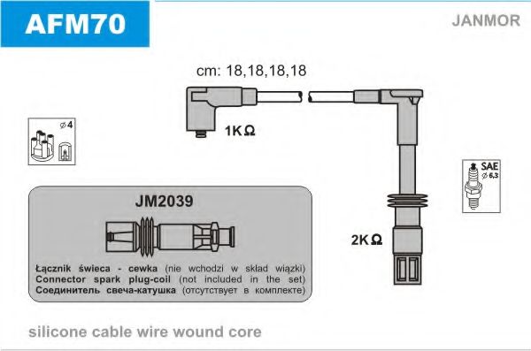 AFM70 JANMOR Ignition Cable Kit