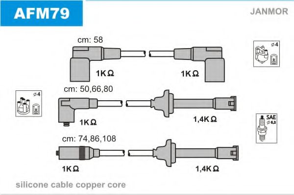 AFM79 JANMOR Ignition Cable Kit