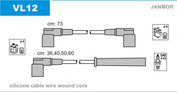 VL12 JANMOR Ignition System Ignition Cable Kit