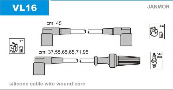 VL16 JANMOR Ignition System Ignition Cable Kit