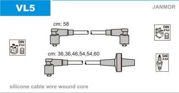 VL5 JANMOR Ignition System Ignition Cable Kit