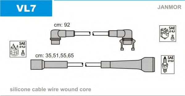 VL7 JANMOR Ignition System Ignition Cable Kit