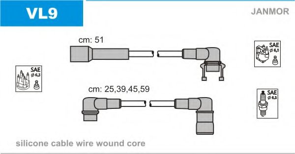 VL9 JANMOR Ignition System Ignition Cable Kit