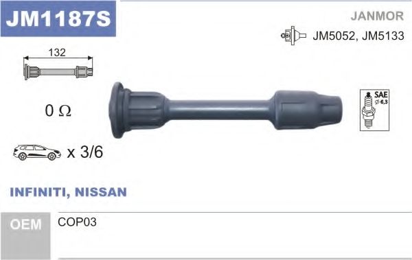 JM1187S JANMOR Ignition System Plug, coil