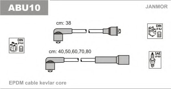 ABU10 JANMOR Ignition Cable Kit